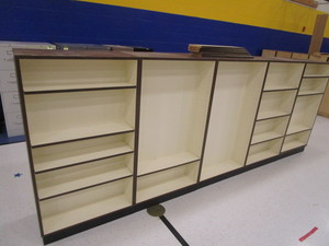 lot 146 image: (5) Sections Double Sided Shelving 17x30x56