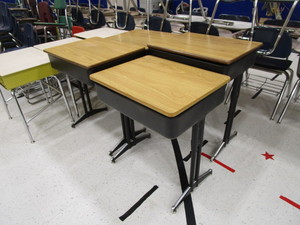 lot 151 image: Misc. Elementary School Chairs & Desks