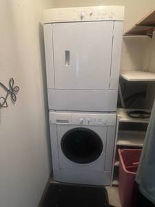 lot 1 image: Frigidaire Stackable Washer & Dryer