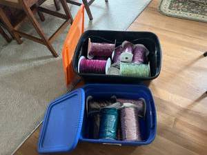 lot 13 image: 2 Totes Full of Glitter Ribbon