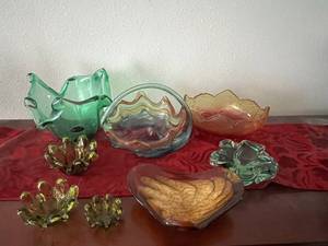 lot 51 image: Colored Glassware, Crystal