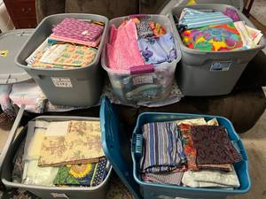 lot 69 image: 5 Totes of Fabric