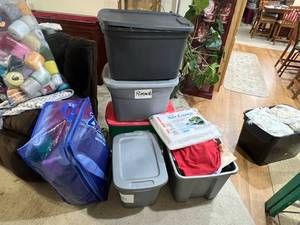 lot 98 image: Large Lot of Fabric & Sewing Supplies