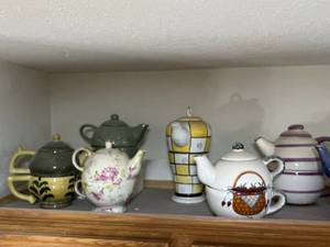 lot 130 image: 55 Piece Collection of Teapots