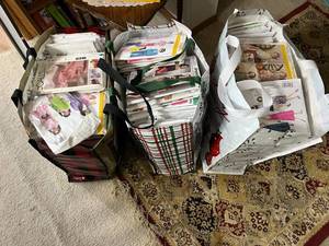 lot 160 image: 3 Bags Full of Clothing Patterns