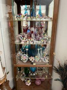 lot 169 image: All Collectibles in Corner Cabinet