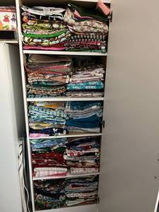 lot 232 image: Cabinet Full of Fabric