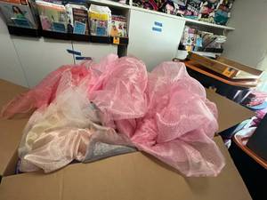lot 240 image: Box of Glitter Fabric
