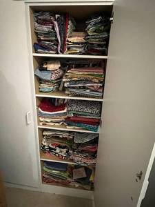 lot 241 image: Cabinet Full of Fabric