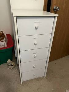 lot 256 image: 6 Drawer Cabinet & Everything In It - Crafting Supplies, Dolls