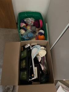 lot 259 image: Crafting Supplies, New Slippers, Picture Frames