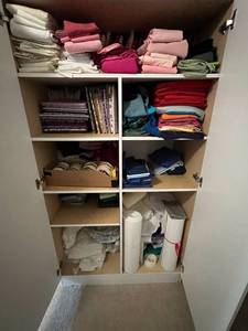 lot 262 image: Entire Cabinet of Fabric, Craft Supplies