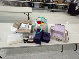 lot 301 image: Mixed Lot - Nesting Boxes, Storage Containers, Price Tag Gun Supplies