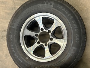 lot 9 image: (2) Trailer Wheels & Tires