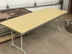 lot 17 image: Lot Of (8) 30 x 6ft Folding Banquet Tables