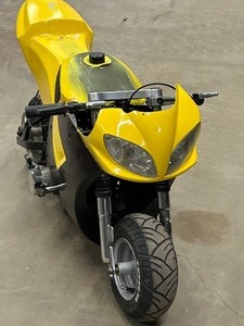 lot 8 image: Gas-Powered Pocket-Rocket Miniature Motorcycle