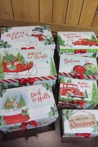 lot 23 image: Set Of 21 Christmas Decorative Boxes