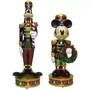 lot 47 image: Disney Holiday Nutcrackers With Lights & Music - Mickey & Goofy