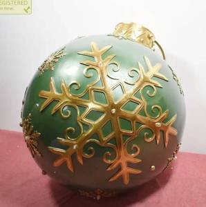 lot 42 image: Ornament With LED Lights - Oversized Green - 1600375