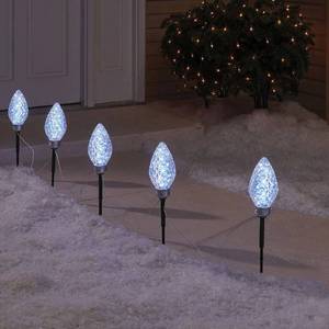 lot 53 image: Sylvania RGB Bulb Pathway Lights, 6-count, 8 Different Colors, 5 Unique Effects
