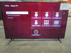 lot 819 image: TCL - 50 Class 4-Series 4K UHD HDR Smart Roku TV