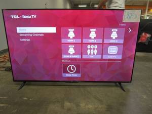 lot 825 image: TCL 55 Class 4-Series 4K UHD HDR Smart Roku TV  55S455