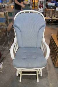 Wood Rocking Chair With Fabric Cushions
