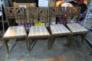 Four Chairs With Fabric Cushions
