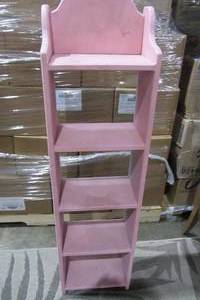 Wood Accent Shelving Unit With Five Shelves