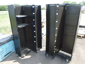 lot 16 image: 2 Metal Pegboard Shelving