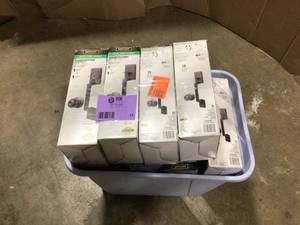 Lot of Defiant Vancouver Matte Black Entrance Door Handleset with Hartford Interior Knob Customer Returns See Pictures