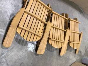 3 Lots of Classic Wooden Folding Wood Adirondack Chair   Customer Returns See Pictures