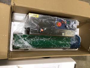 VEVOR Silver Automatic Continuous Band Sealer Digital Temperature Control Vertical Automatic Sealing Machine for Bag Film  Customer Returns See Pictures