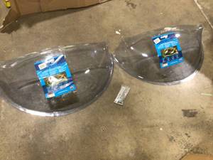2 Lots of MacCourt 40 in. x 9-12 in. Polyethylene Circular Bubble Window Well Cover  Customer Returns See Pictures