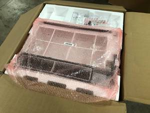 lot 3 image: LG 18,000 BTU Dual Inverter Smart Window Air Conditioner with Wi-Fi Enabled and Remote in White  Customer Returns See Pictures