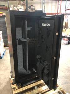lot 11 image: Stack-On Elite 30-Gun Fireproof Safe with Electronic Lock Gun Safe, Black   Customer Returns See Pictures