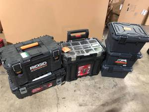 lot 27 image: Lot of Assorted Tool Boxes Various Models and Conditions Customer Returns See Picutures
