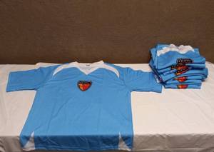 lot 32 image: 15 SOCCERFOOTBALL SHORT SLEEVE SHIRTS