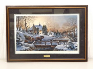 lot 39 image: Wood Framed and Pencil Signed Terri Redlin Heading Home  