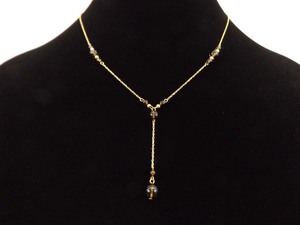 lot 51 image: 14k Yellow Gold Smokey Quartz Necklace