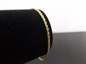 lot 54 image: 14k Yellow Gold Rope 7.25 Bracelet