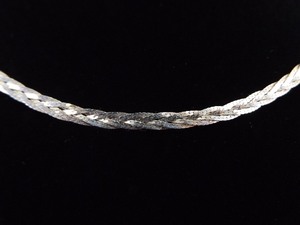 lot 65 image: .925 Sterling Silver Woven Snake Chain Necklace