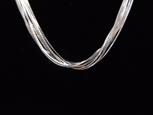 lot 61 image: .925 Sterling Silver 7 Strand Necklace