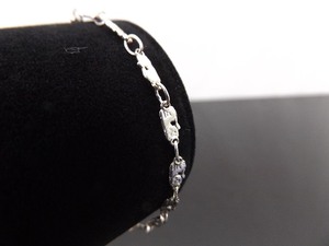 lot 70 image: .925 Sterling Silver Kitty Cat Link 7 Bracelet