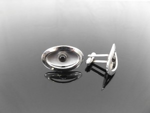 lot 75 image: .925 Sterling Silver Chrysoberyl Cabochon Cufflinks