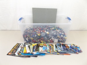 lot 84 image: LARGE Bin of Loose Legos and Instruction Manuals