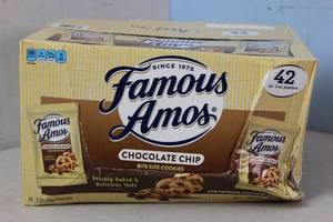 Case of 42 x 2oz Bags of Famous Amos Cookies Best By 3192023