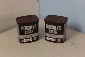 2 Canisters of Hersheys Cacao Best By 32024