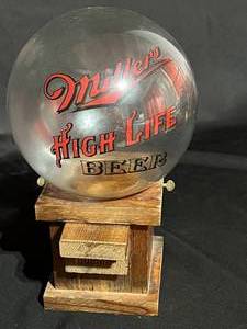 lot 50 image: Vintage Miller High Life Beer Peanut  Candy Dispenser