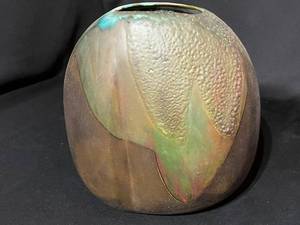 lot 31 image: Tony Evans Pottery Raku Vase